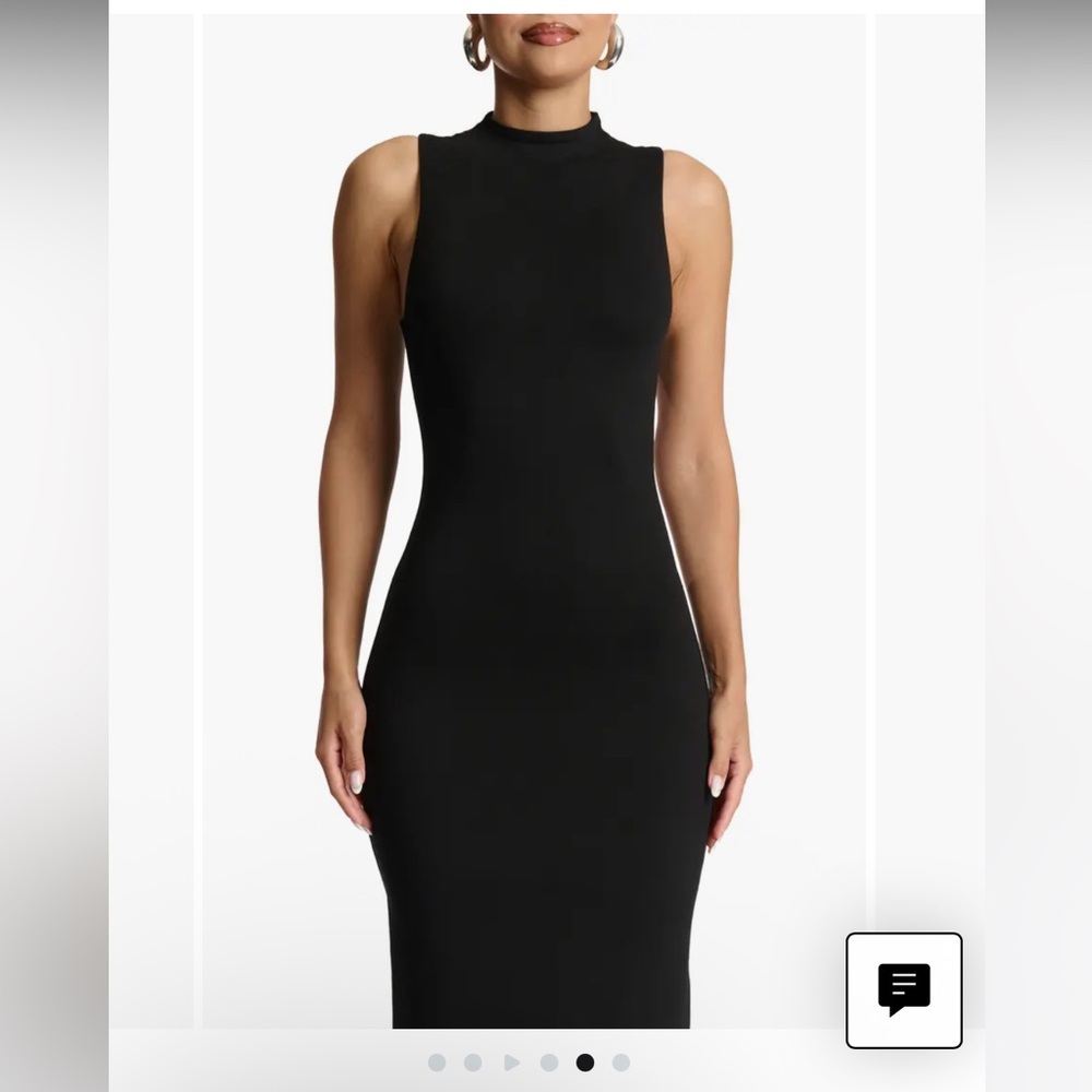 Naked Wardrobe Mock Neck Black Maxi Dress 🖤 - Picture 5 of 13